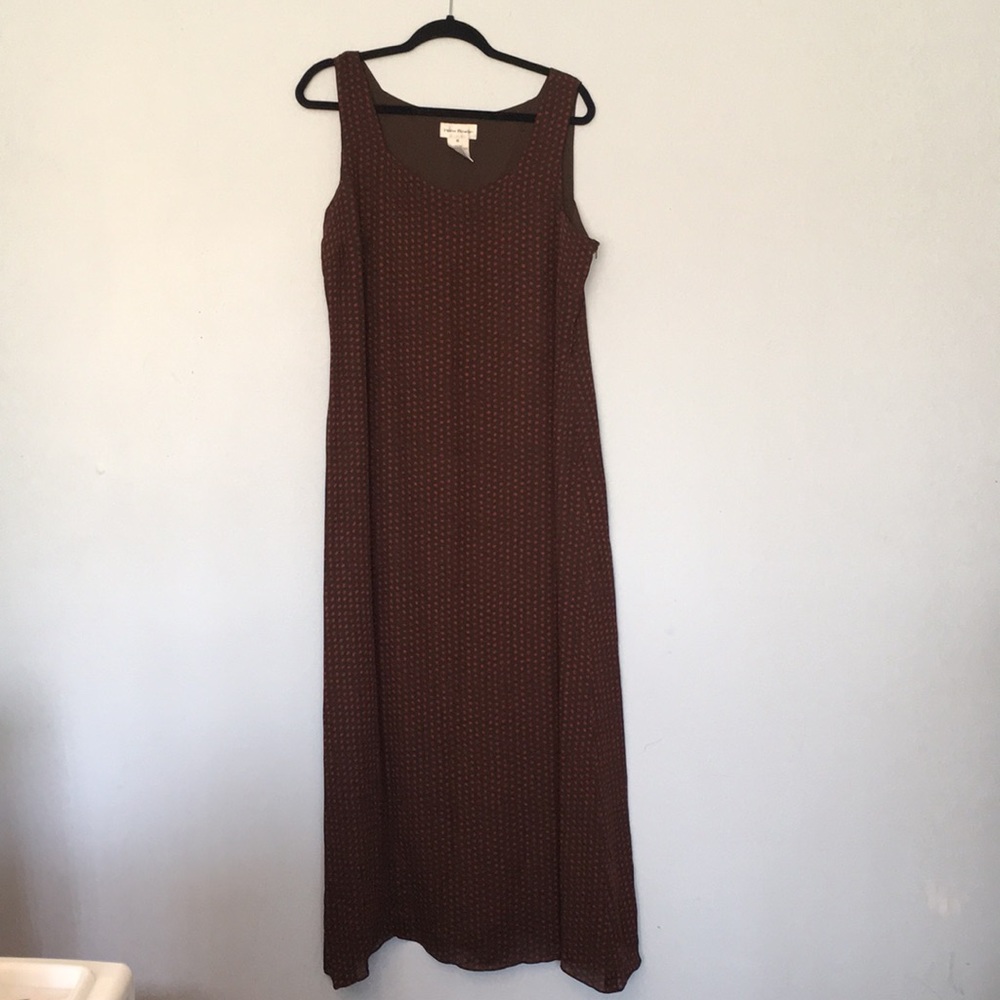 Rena Rowan Brown dress with red circles